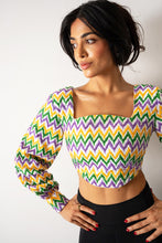 Chevron Beaded Crop Top