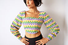 Chevron Beaded Crop Top