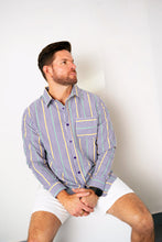 Adult Unisex Pinstripe Button Up Shirt