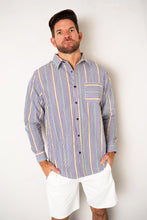 Adult Unisex Pinstripe Button Up Shirt