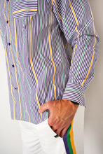 Adult Unisex Pinstripe Button Up Shirt