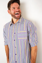 Adult Unisex Pinstripe Button Up Shirt