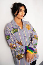 Adult Pinstripe Sequin Shirt