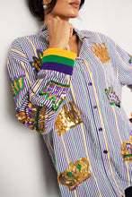 Adult Pinstripe Sequin Shirt