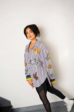 Adult Pinstripe Sequin Shirt