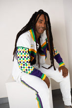 Adult Unisex Mardi Gras French Terry Racing Jacket