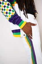 Adult Unisex Mardi Gras French Terry Racing Jacket