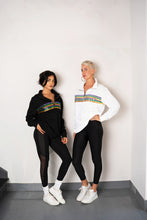 Adult Sequin Chest Stripe 1/4 Zip Pullover – Black