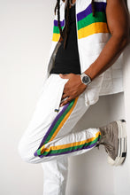 Adult White Chest Stripe Quilted Vest