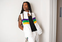 Adult White Chest Stripe Quilted Vest