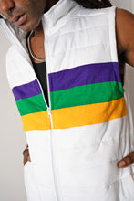 Adult White Chest Stripe Quilted Vest