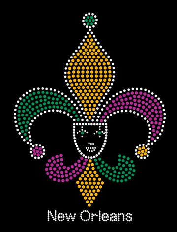 Diseño de Flor de Lis con Máscara Central