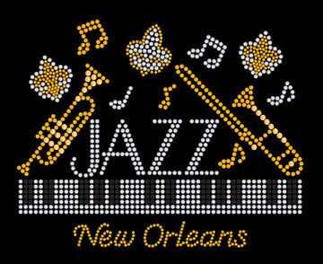 Diseño de diamantes de imitación de música de jazz