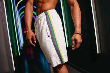 Short vintage bermuda adulte - Blanc cassé