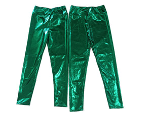 Metallic Leggings Junior - Green
