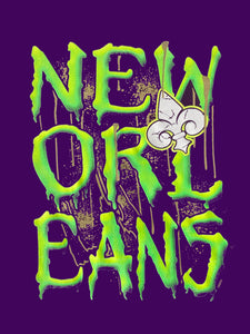 Distressed New Orleans with Fleur de Lis T-Shirt