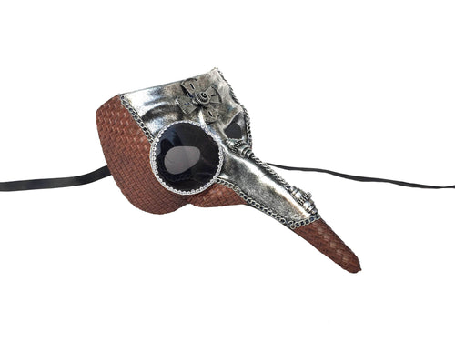 Steampunk Beak Mask with Leather Accents