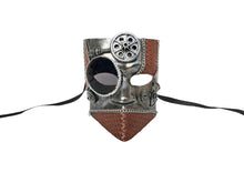 Steampunk Warrior Mask with Leather Accents