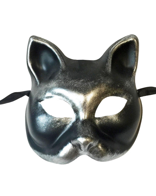 Masque uni métallique chat