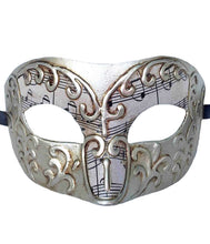 Music Notes and Swirls Half Mask