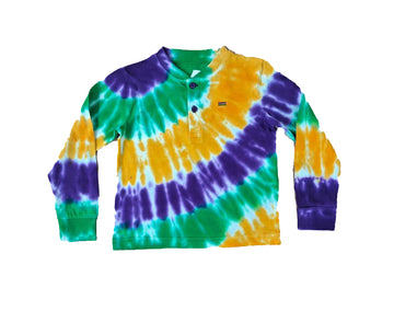 Camiseta de manga larga Tie Dye Wave para niños pequeños