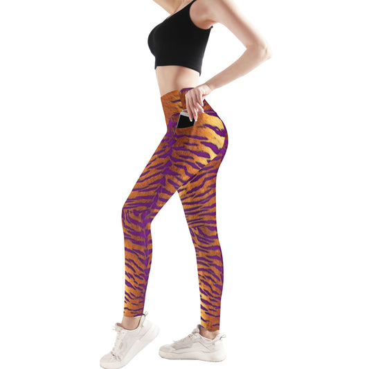 Legging Spandex Adulte - Rayures Tigre