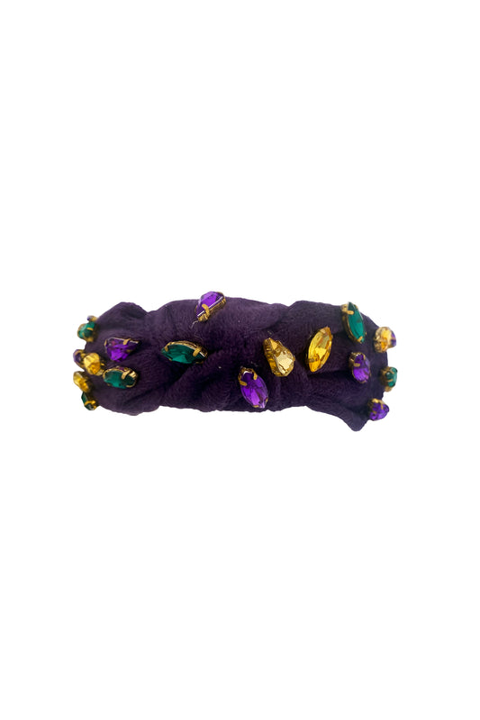 Headband with Jewels - Dark Purple