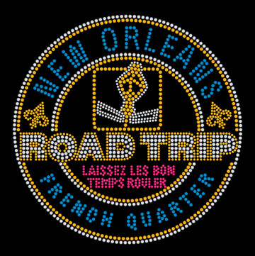 Road Trip "Laissez les Bon Temps Rouler" Rhinestone Tshirt