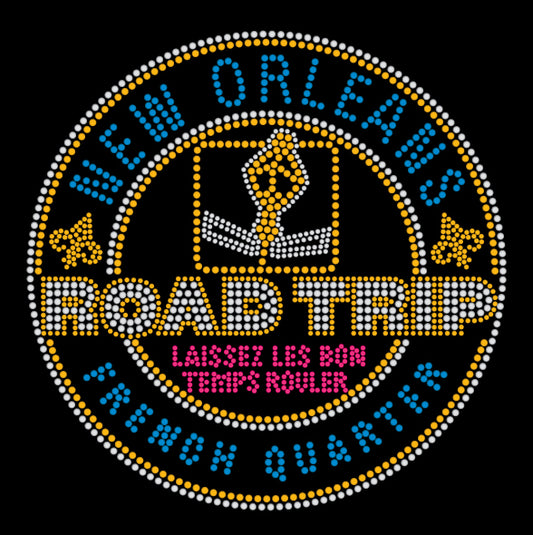 Road Trip "Laissez les Bon Temps Rouler" Rhinestone Tshirt