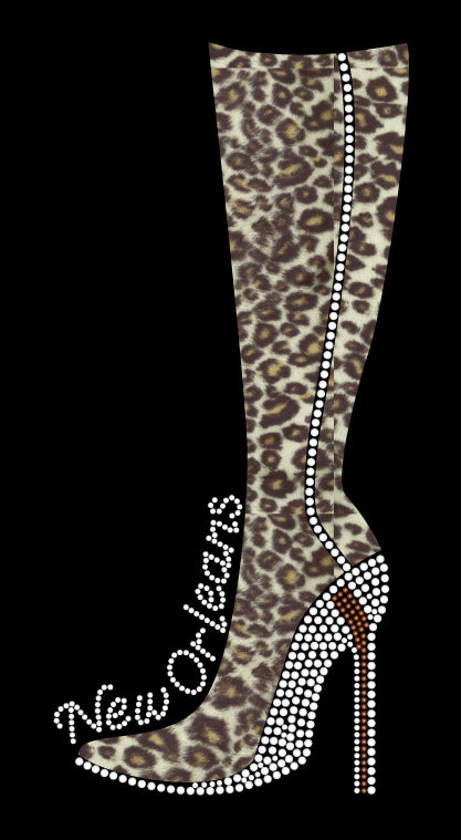 Leopard on sale stiletto boots