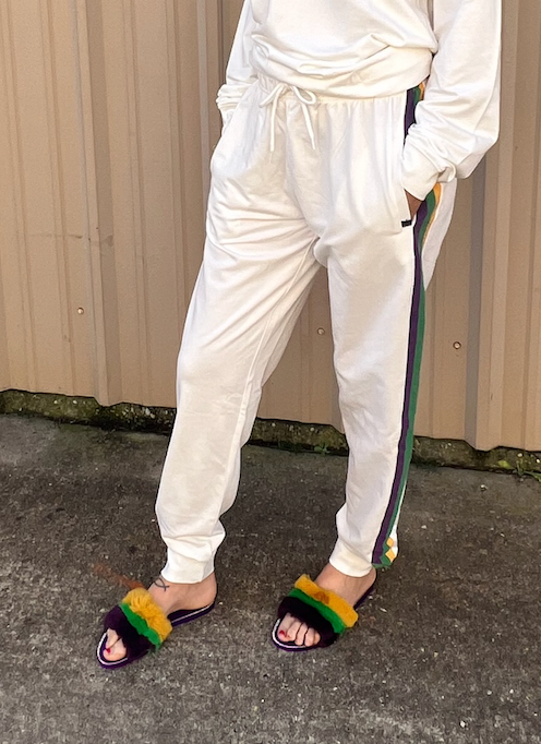 French Terry Adult Vintage Joggers - White