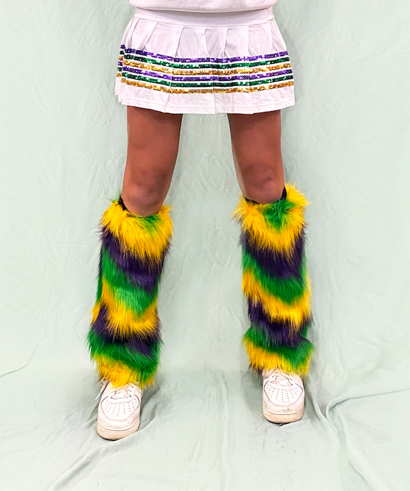 Fur Mardi Gras Leg Warmers – Plush Slay Boutique