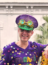 Conductor Hat - Purple, Green, Gold with Goggles