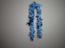 Light Blue Feather Boas With Black Tips