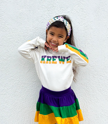 T-shirt Enfant Vintage KREWE en French Terry - Blanc cassé