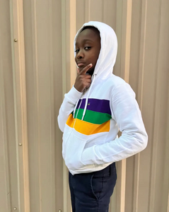 White online rainbow hoodie