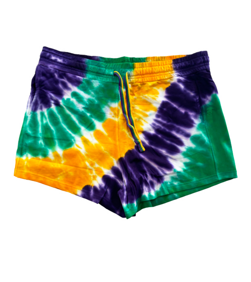 Adult Lounge Shorts - Tie Dye Wave