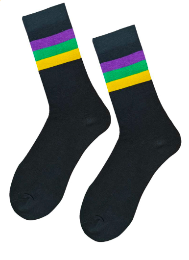 Black Stripe Ribbed Socks (Infants, Kids, and Adults)