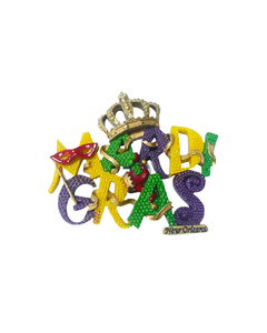 Mardi Gras with Crown Magnet