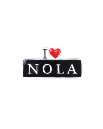 Imán de señal de calle I Love NOLA