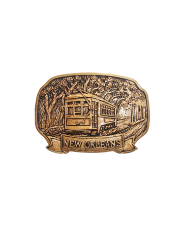Imán Vintage de Tranvía de Bronce