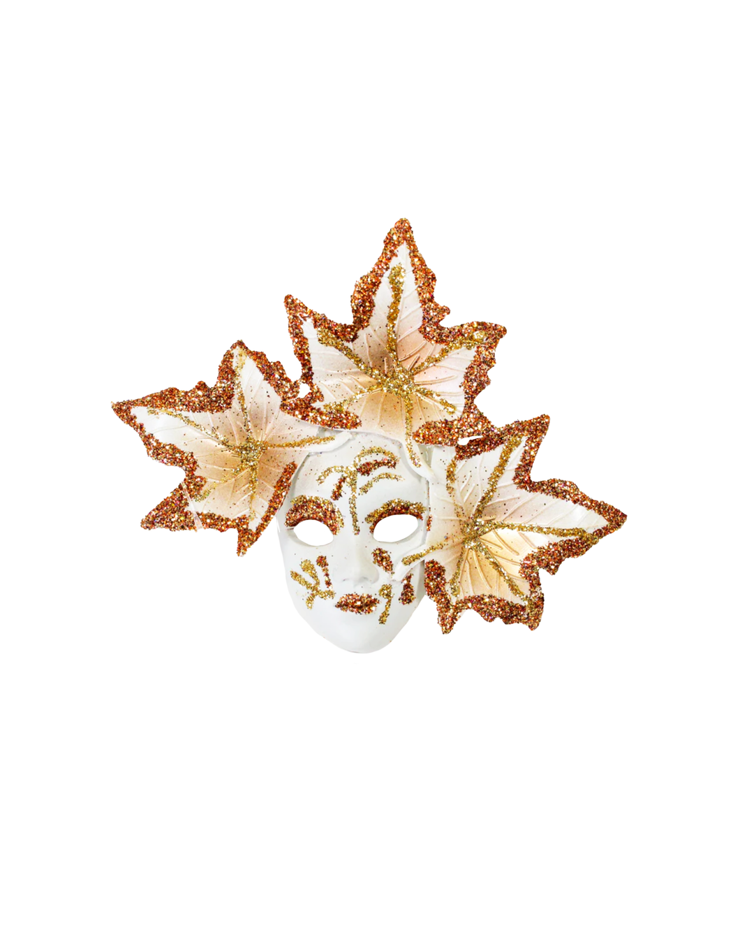 Venetian Mask Leaf Magnet (Multiple Colors)