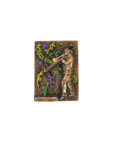 Bronze Street Musician Magnet