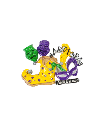 Aimant de Chaussure de Bouffon pour Mardi Gras
