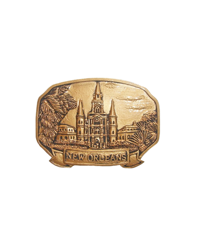 Vintage Bronze Colored Cathedral Jackson Square Magnet