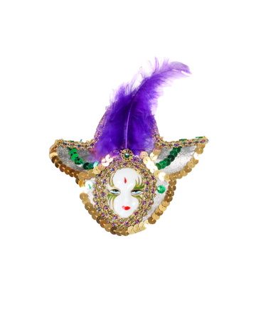 Masque facial aimanté avec paillettes enveloppantes et plumes (plusieurs coloris)