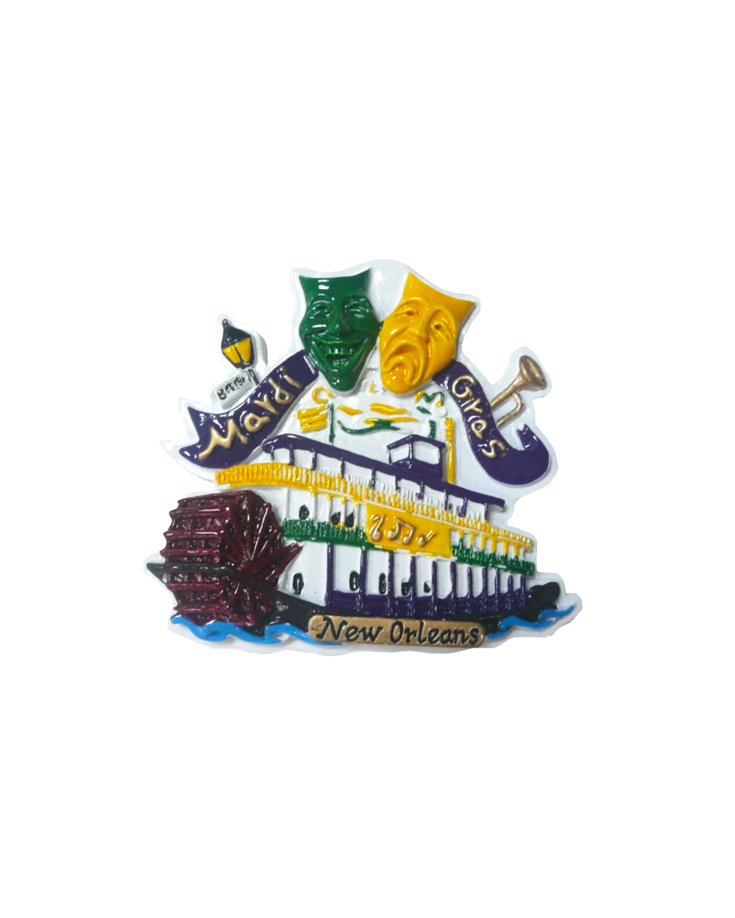 Mardi Gras Steamboat Magnet