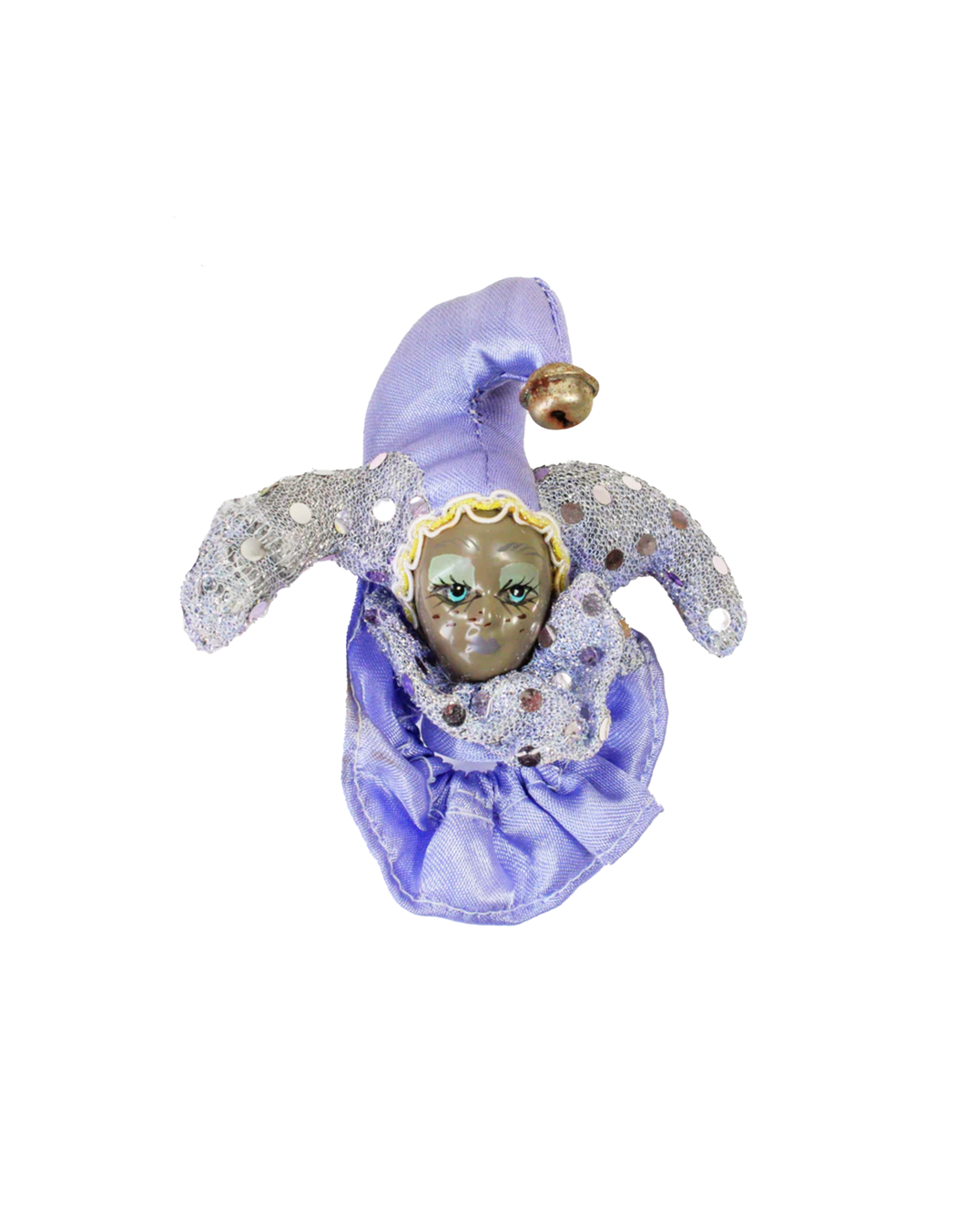 Plush Jester Headpiece and Collar Magnet/Ornament (Multiple Colors)