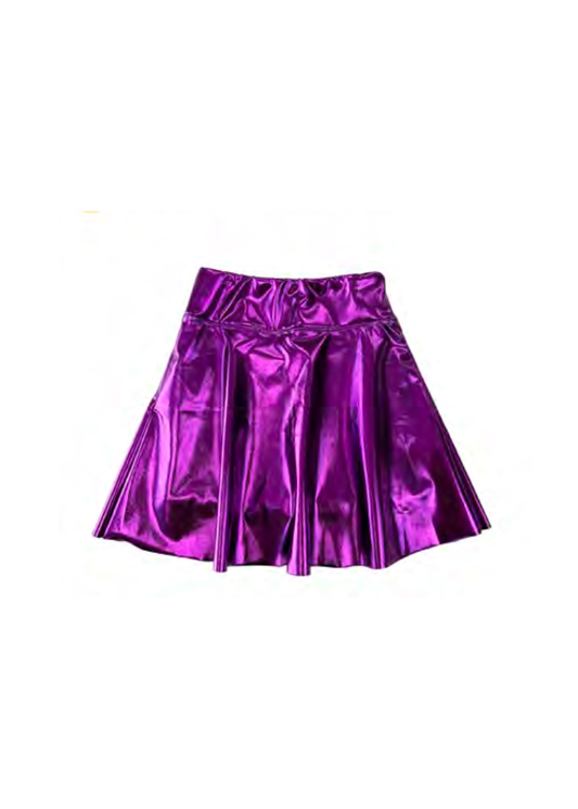 Falda pantalón metalizada para adulto - Morado