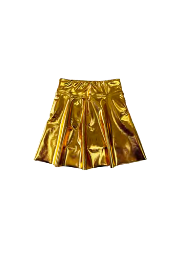 Jupe-short métallique junior – Doré
